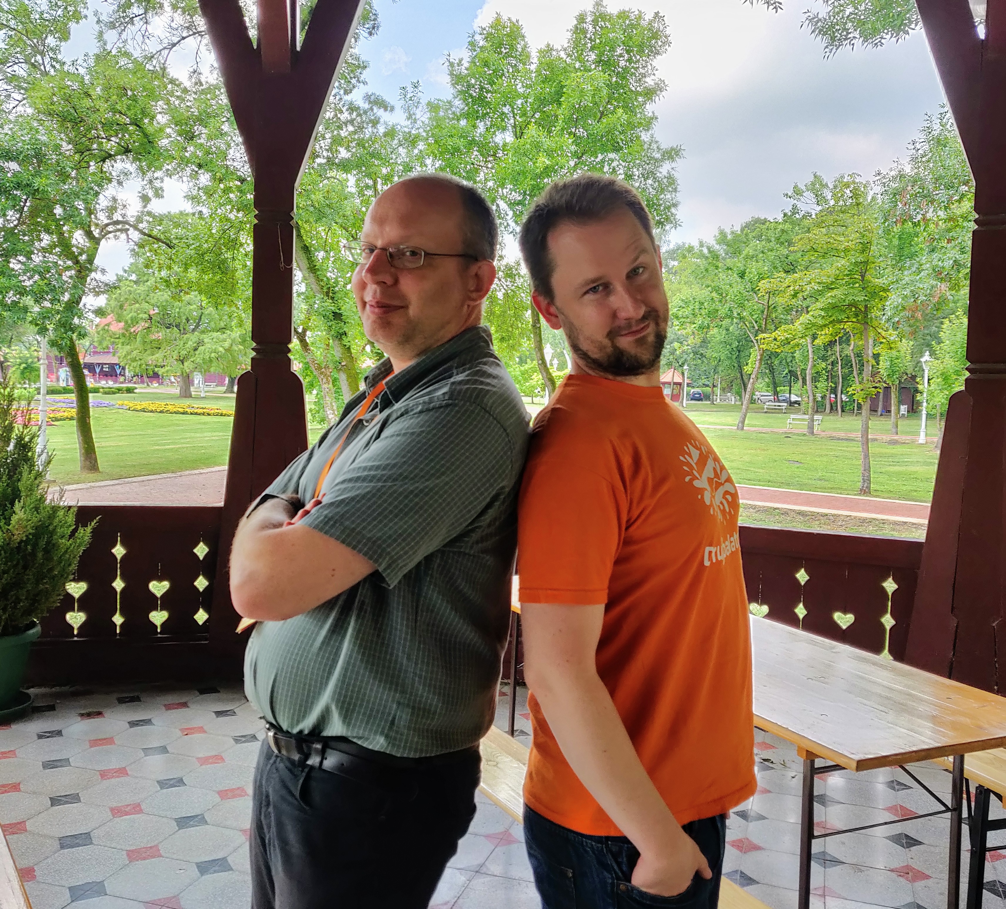 The two Hungarian Drupal friends, PP and Gábor - Photo by varejulcsa