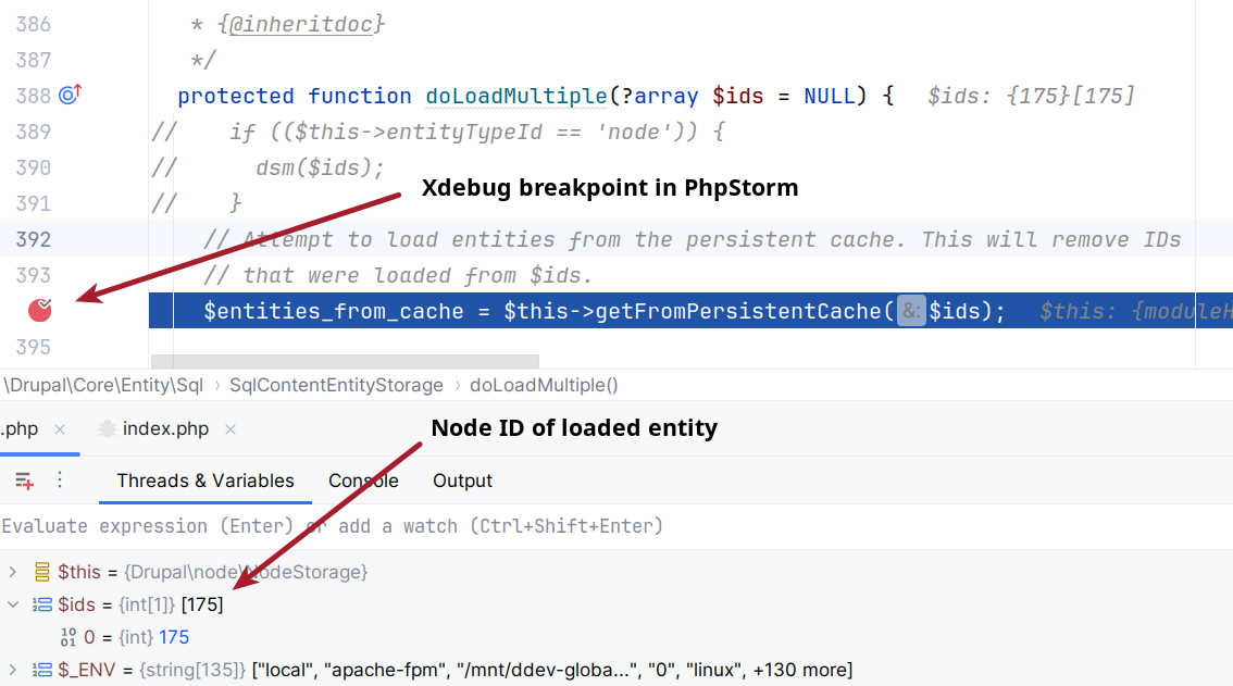 Xdebug breakpoint