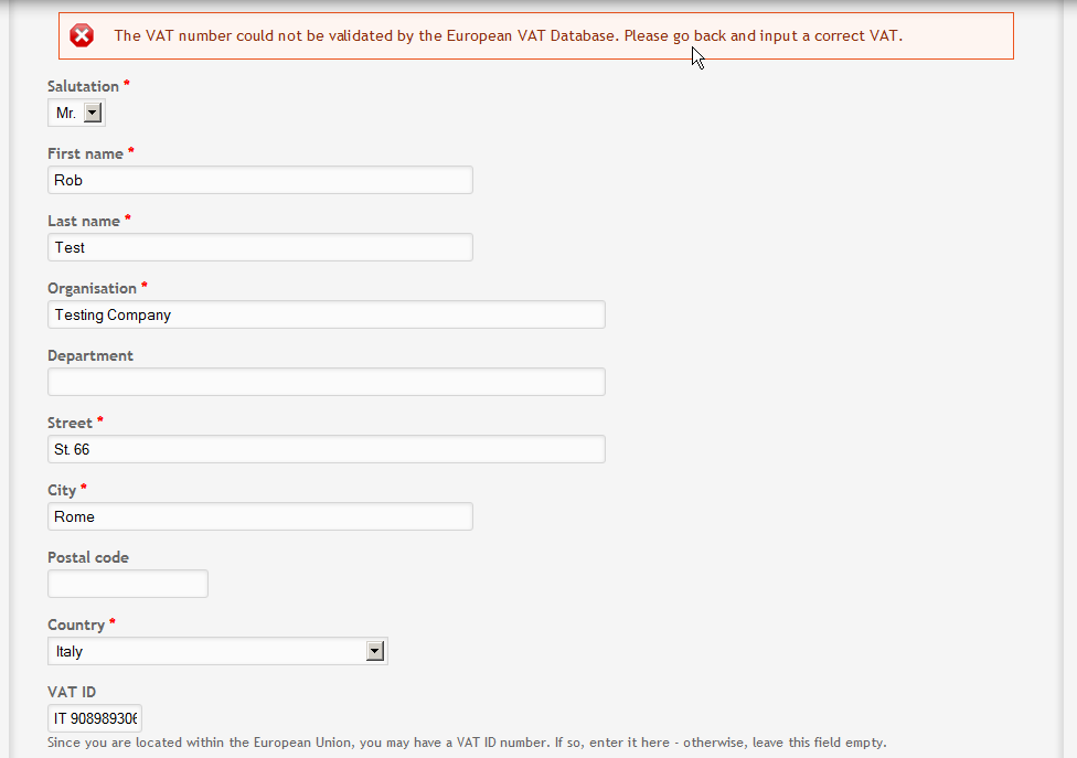 Provide A Better Error Message When Vies Validation Results In An Invalid Vat Number 775 Drupal Org