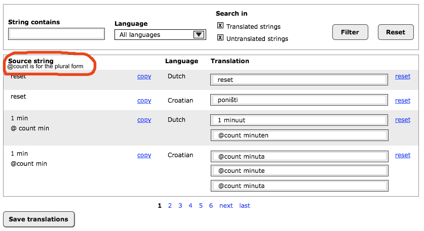 Translation UI proposal