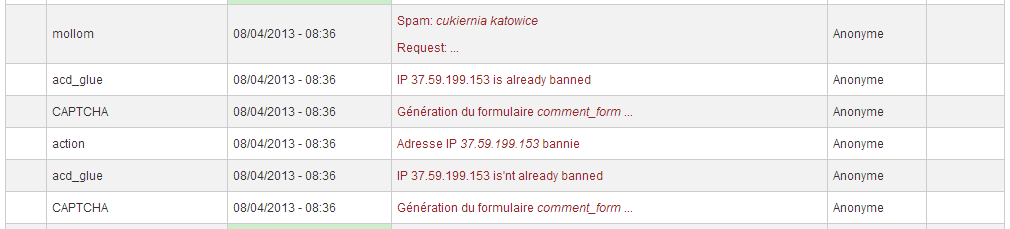 Working well with 2 spams sent almost simultaneously