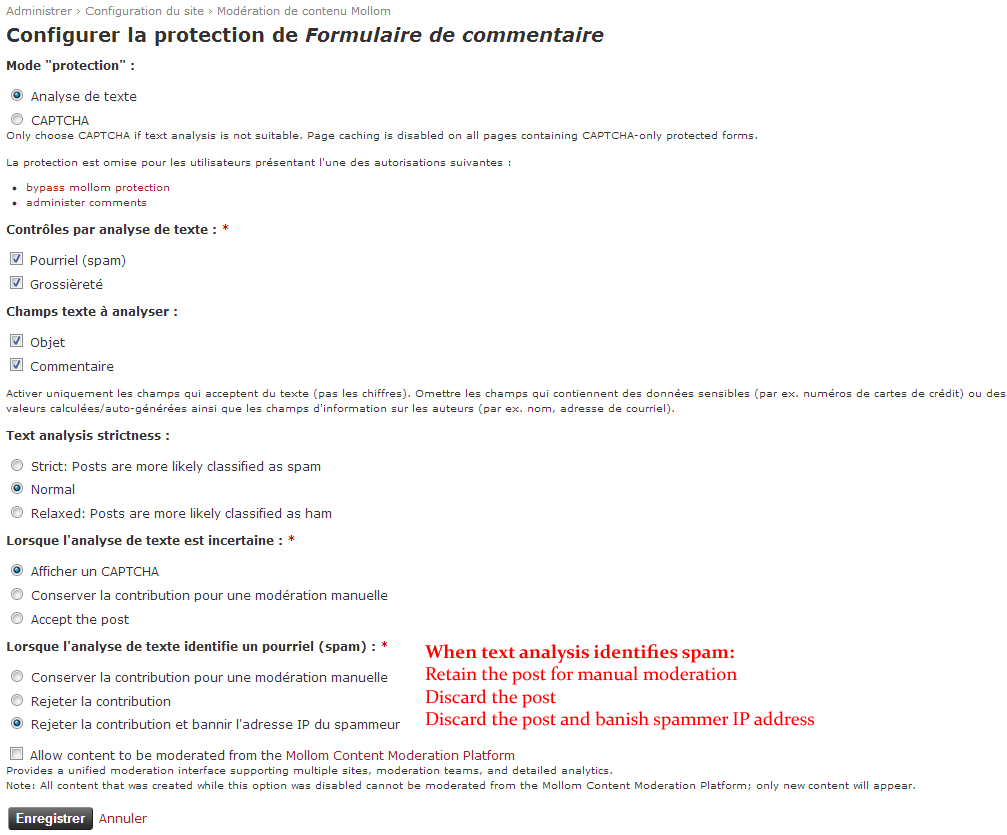Added option in the configuration form