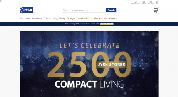 JYSK.co.uk front page
