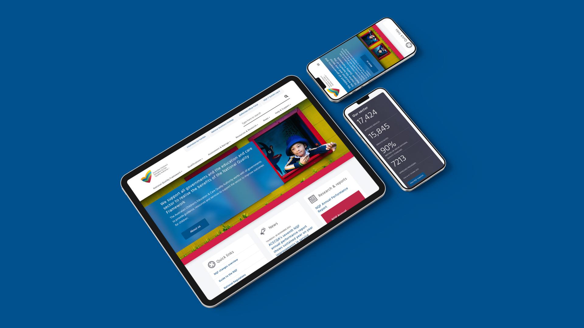 ACECQA website on devices