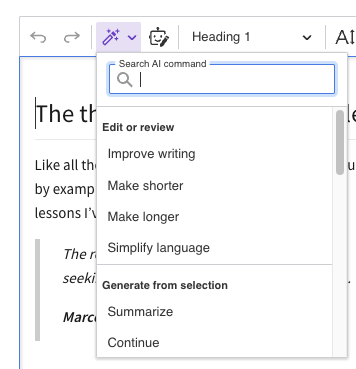 AI Assistant plugin for CKEditor 5 in Drupal