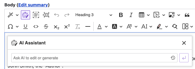 AI Assistant plugin for CKEditor 5 in Drupal
