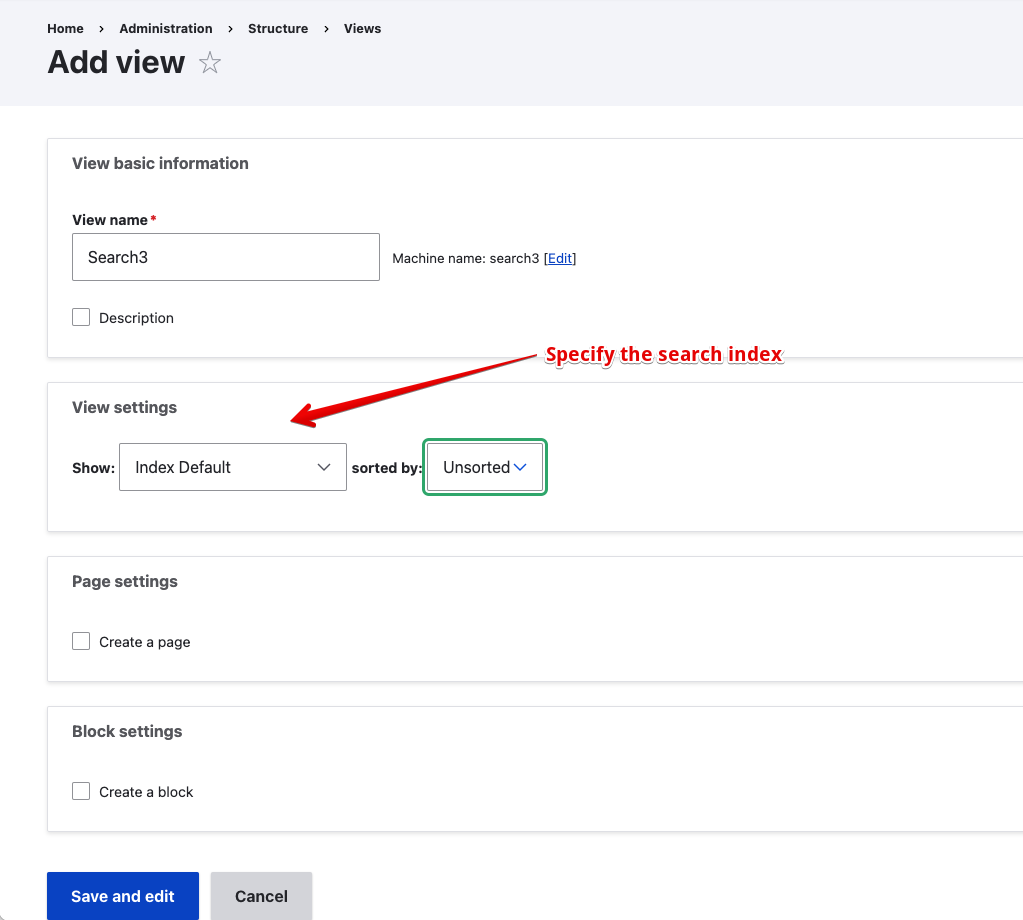 Creating a search view | Searching with Views | Drupal Wiki guide 