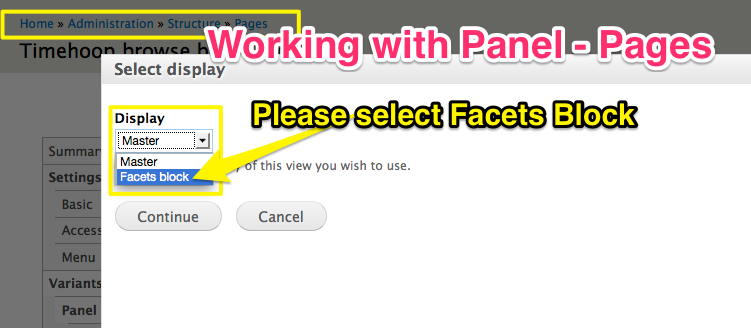 Add facet block into Panel