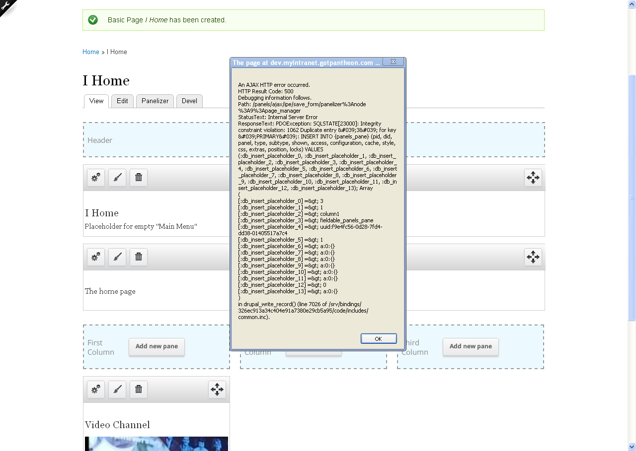Adding a video causes PDO Exception Error [#1679380] | Drupal.org