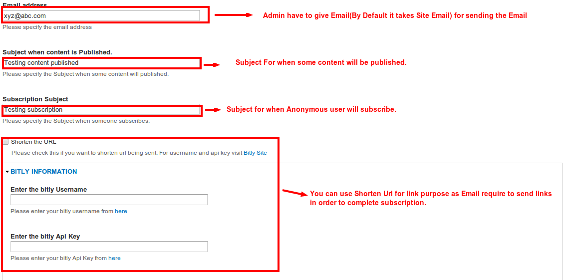 admin setting form