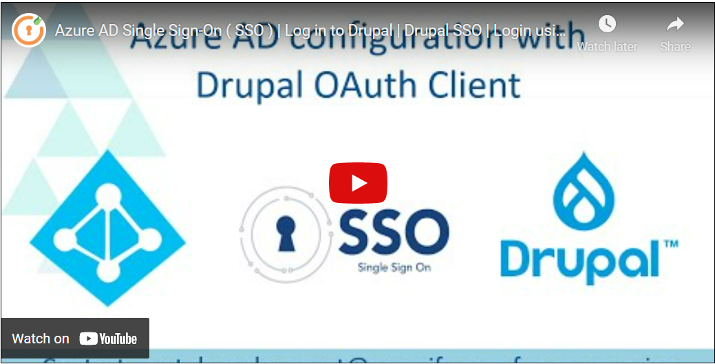  Drupal Oauth Azure AD Youtube Video