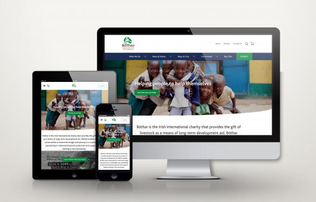 Home page of Bóthar website - helping people to help themselves