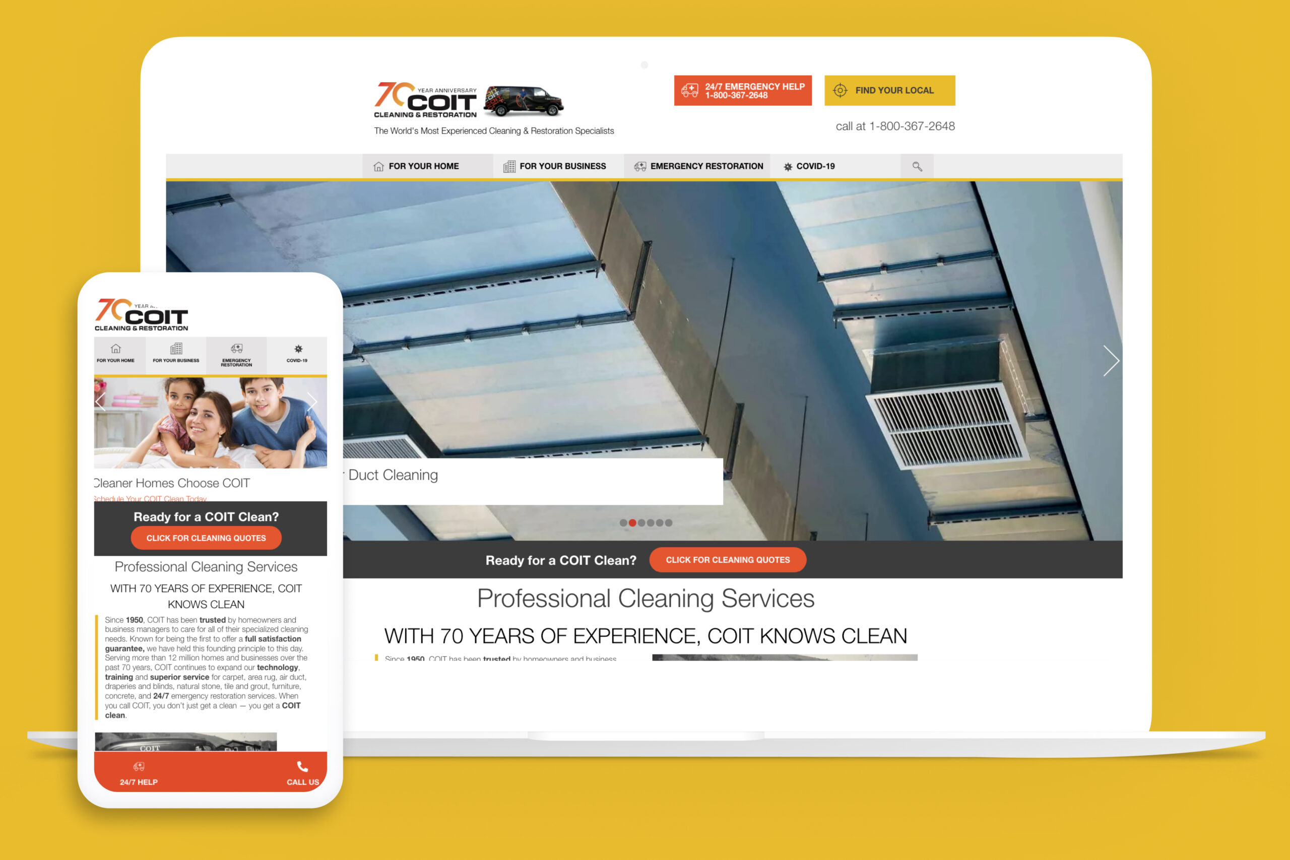 COIT website on multiple devices