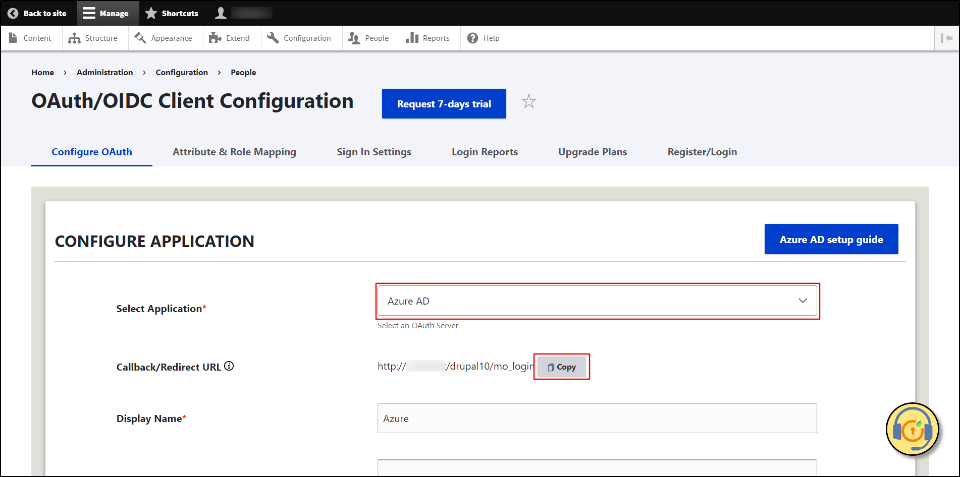 Drupal OAuth OIDC SSO Login - Copy the Callback Redirect URL and keep it handy