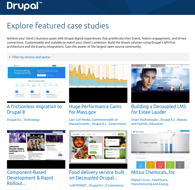 Drupal.org Case Study page