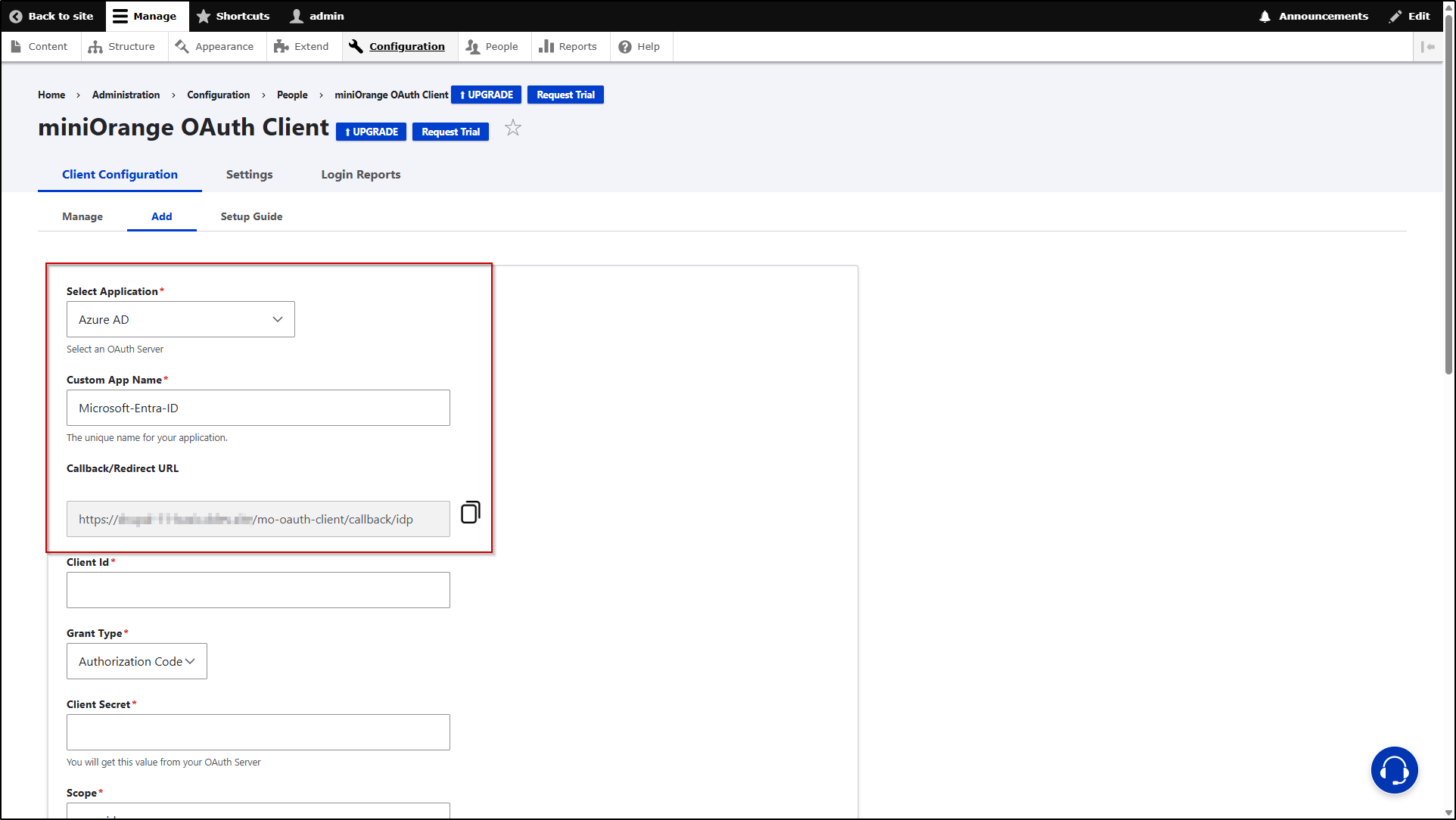 Drupal OAuth OIDC SSO Login - Copy the Callback Redirect URL and keep it handy