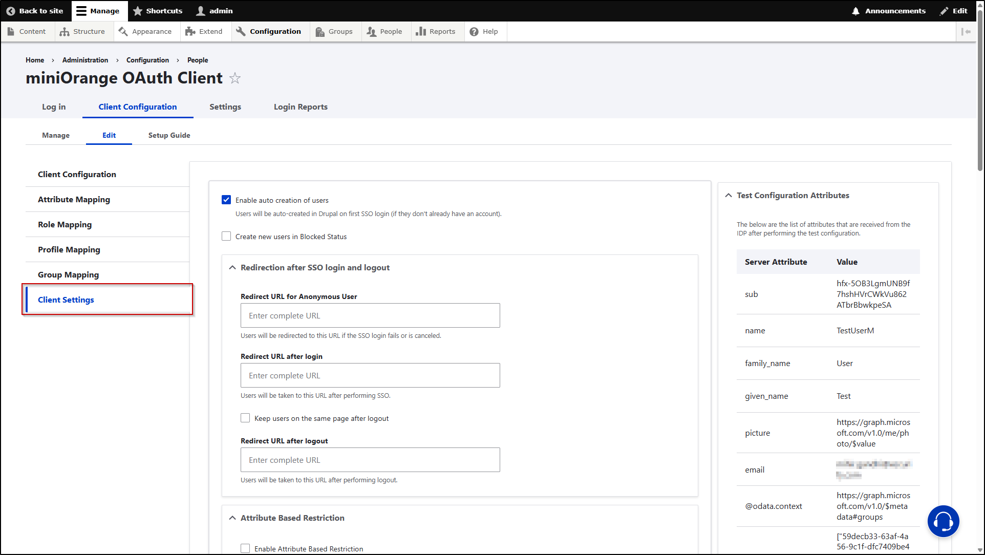 Drupal-OAuth-Client-Attribute-Based-Restriction-Navigate-to-Client-Settings-Tab