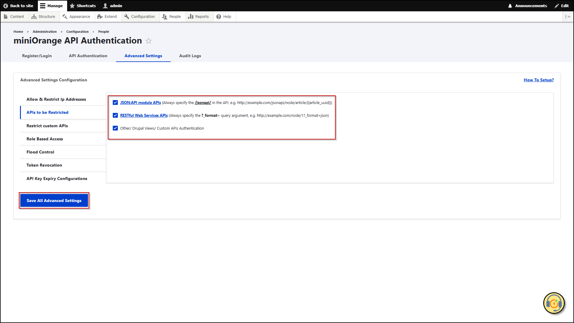Drupal-RESTAPI- Select APIs to be Restricted