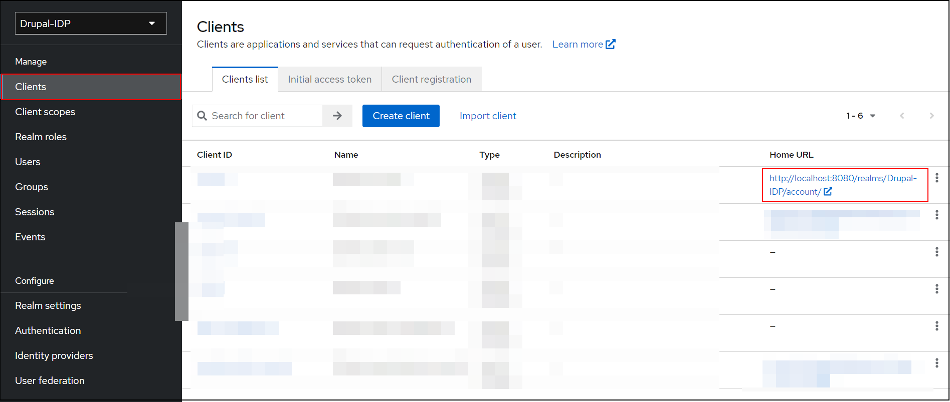 Drupal SAML IDP copy home url