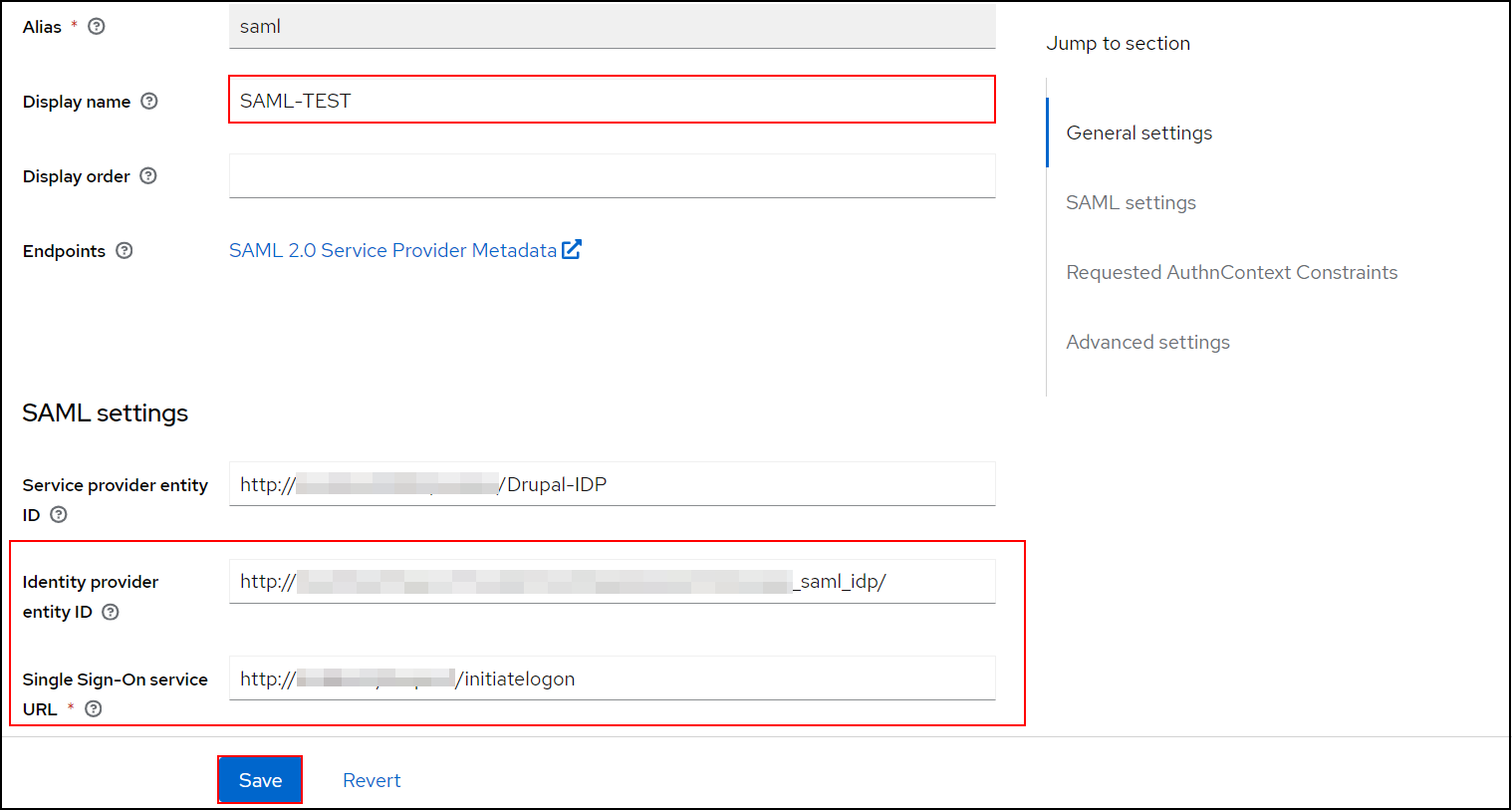 Drupal SAML IDP paste IDP metadata