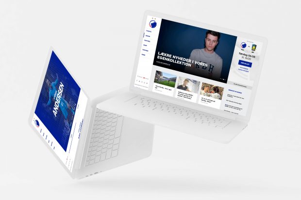 Screenshot of home page for FC Copenhagen