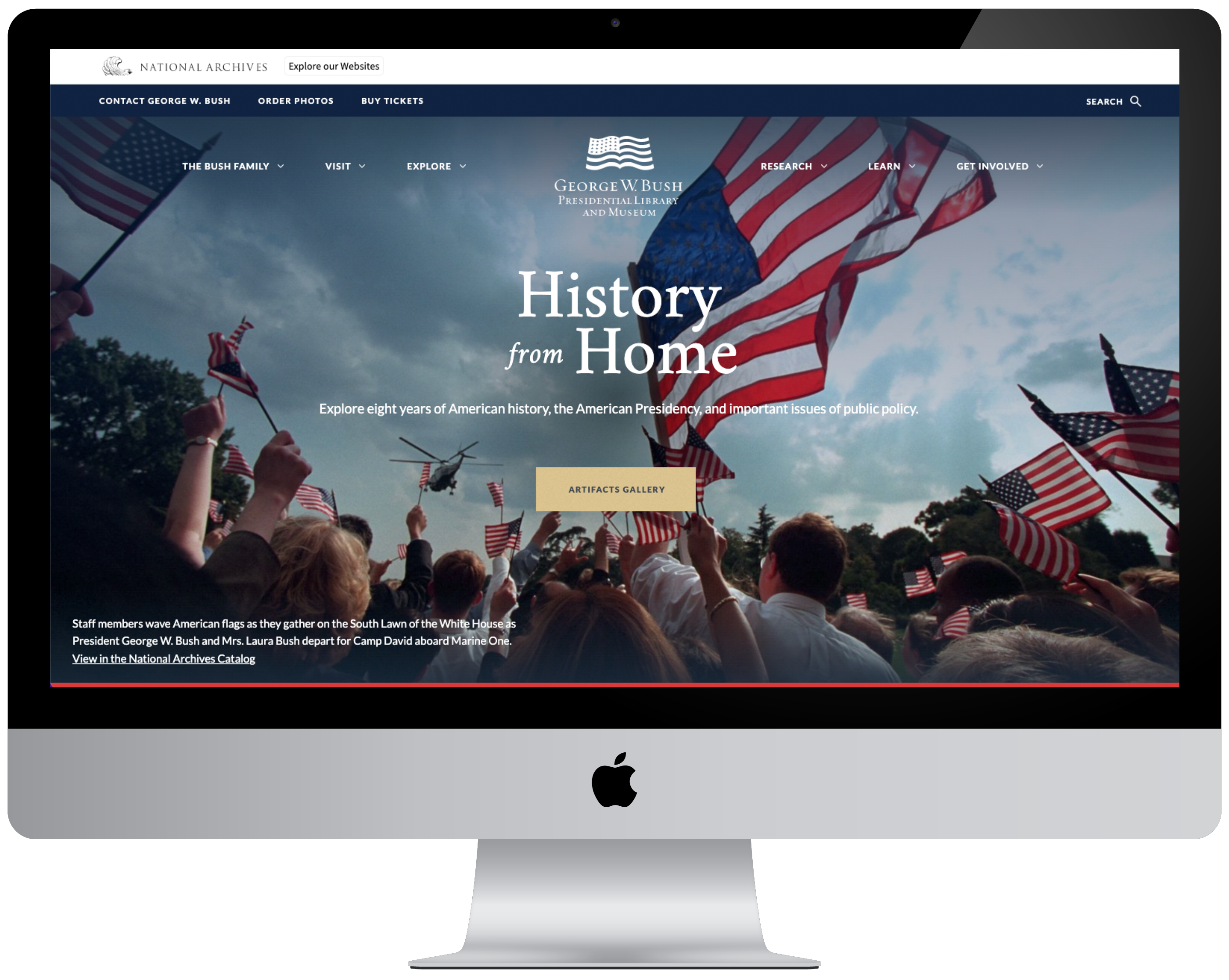 President George W. Bush presidential library and museum website home page