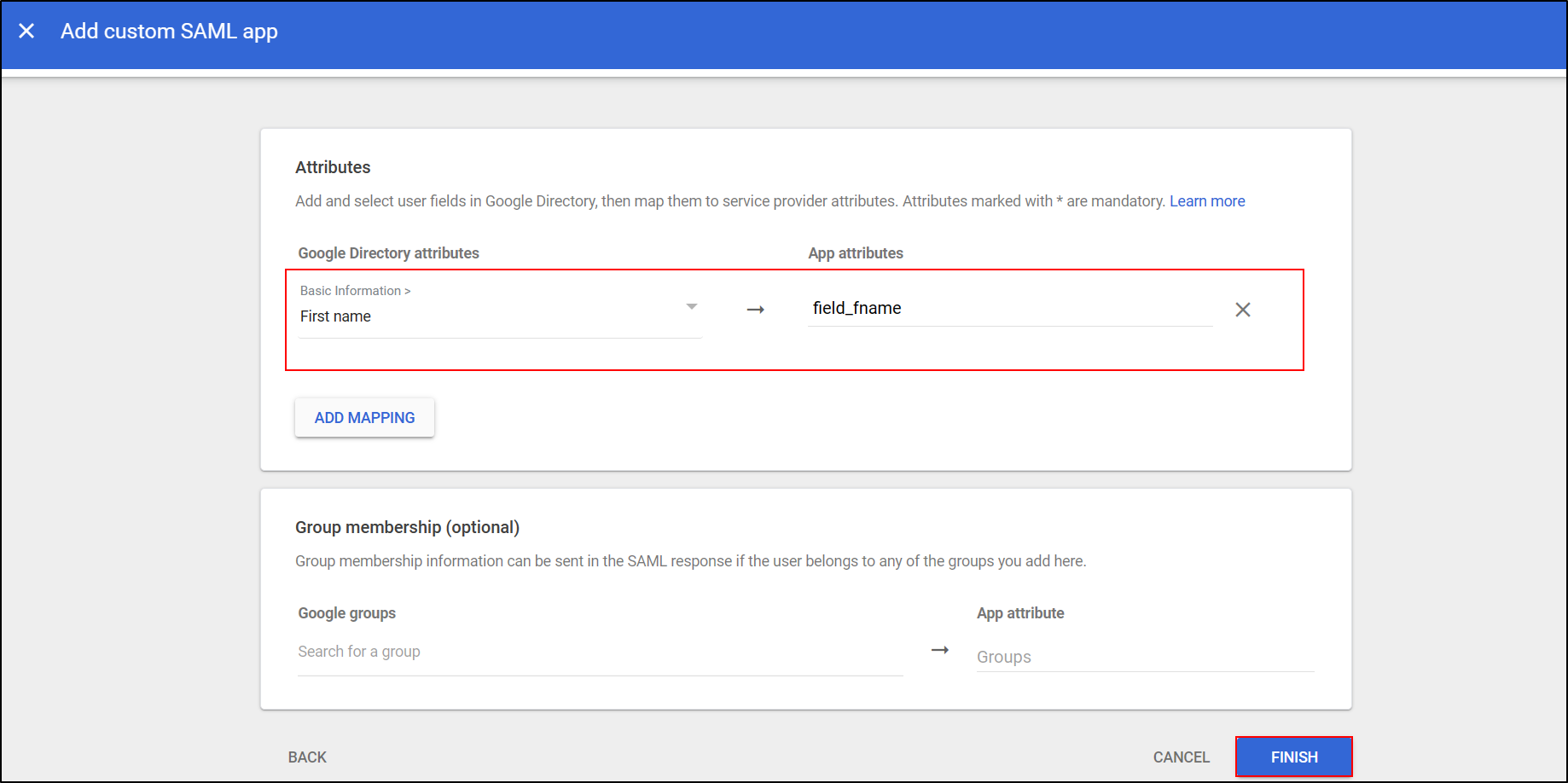 Google-SAML-Single-Sign-On-Map-Attributes