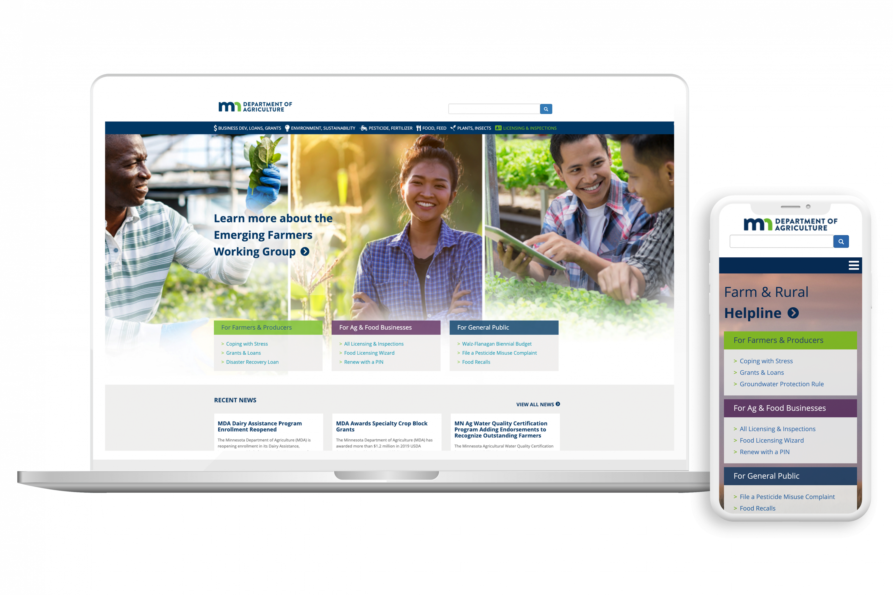 picture of MDA website built by Nighthawk Marketing