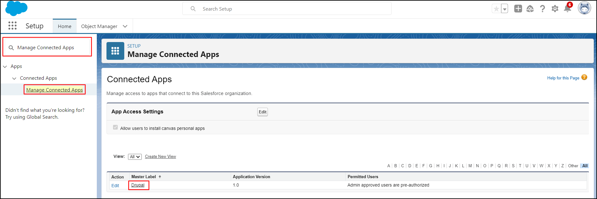 Salesforce-Single-Sign-On-Search-for-Manage-Connected-Apps