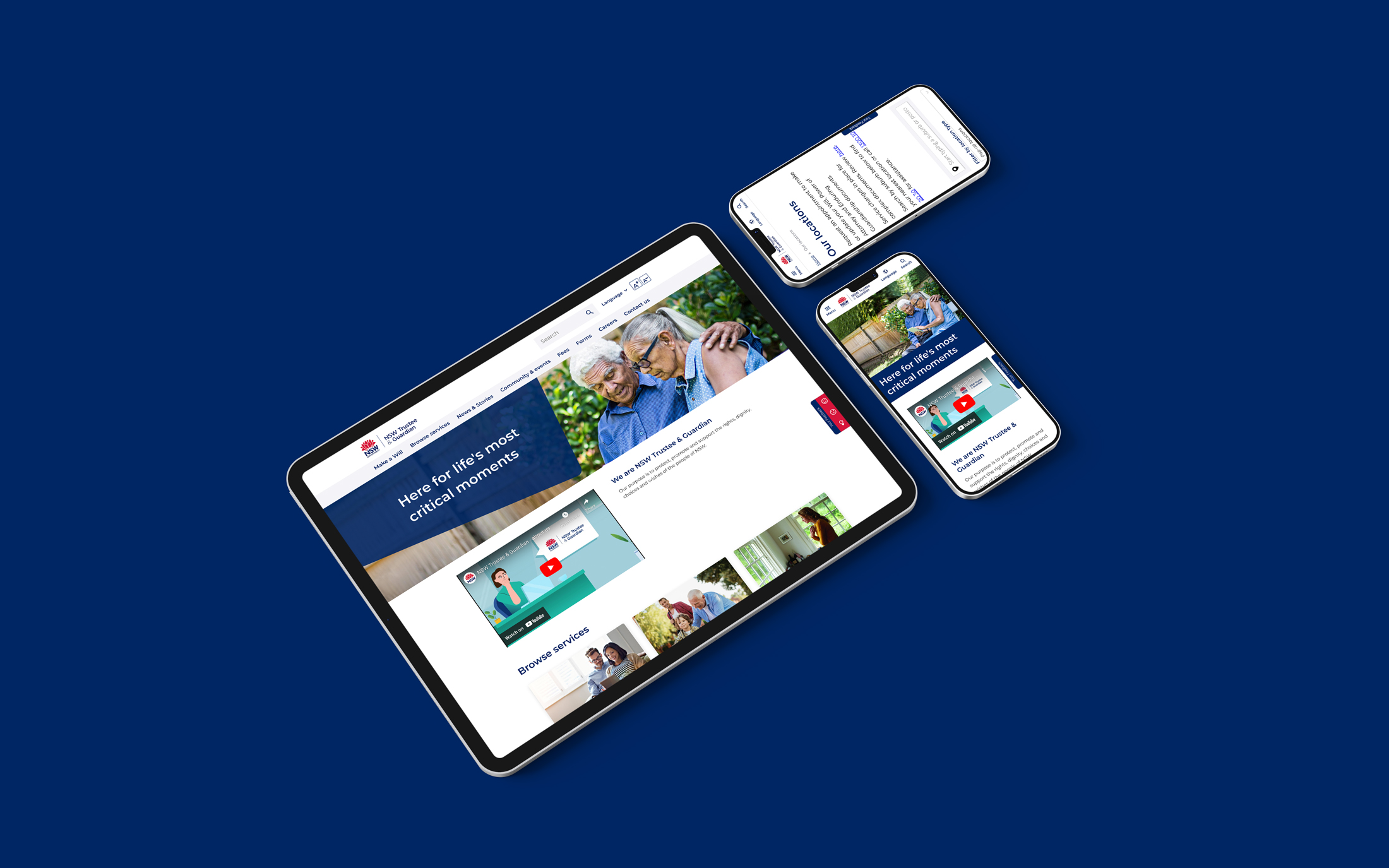 TAG site view on devices