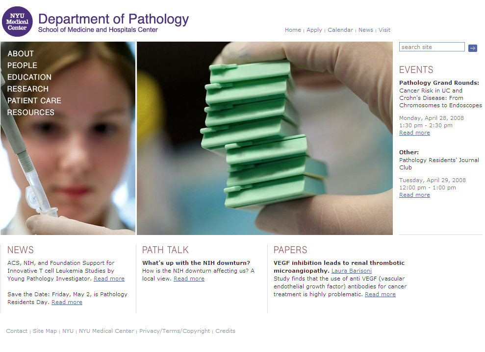 NYULMC Department of Pathology Home Page