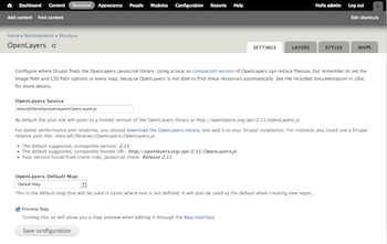 Setting for OpenLayers Map