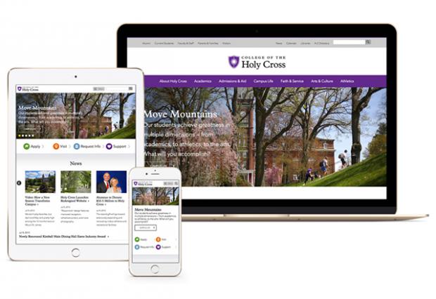The College of the Holy Cross Website Redesign Agency and Firm Is OHO Interactive www.oho.com