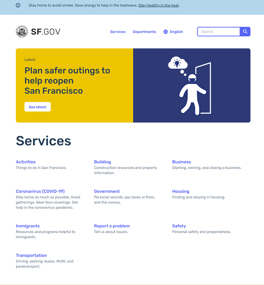 City and County of San Francisco Homepage