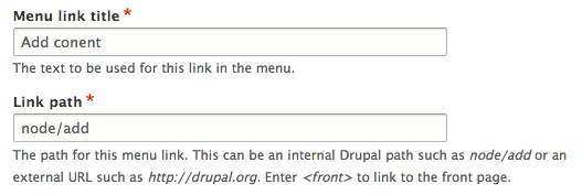 Link path a simple text field that takes a path