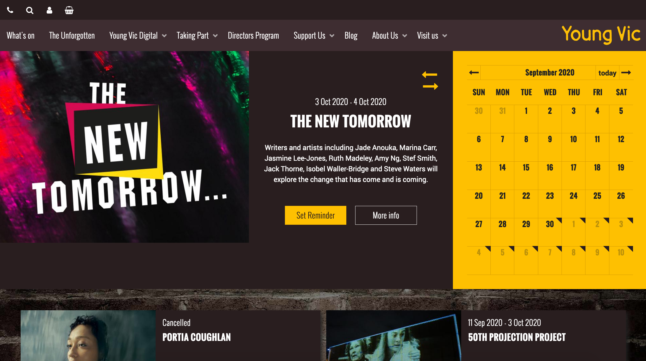 Young Vic homepage