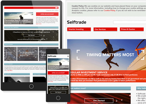 Selftrade responsive home page