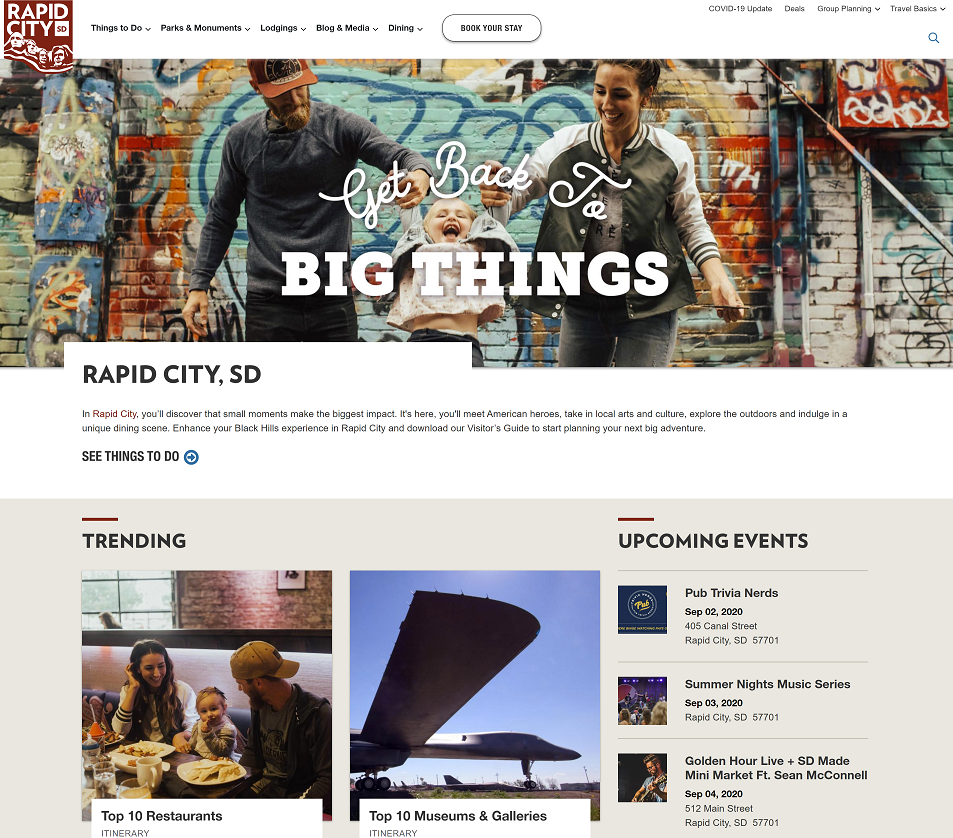 Visit Rapid City Homepage