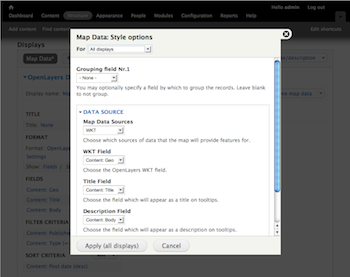 Create View Config - Settings