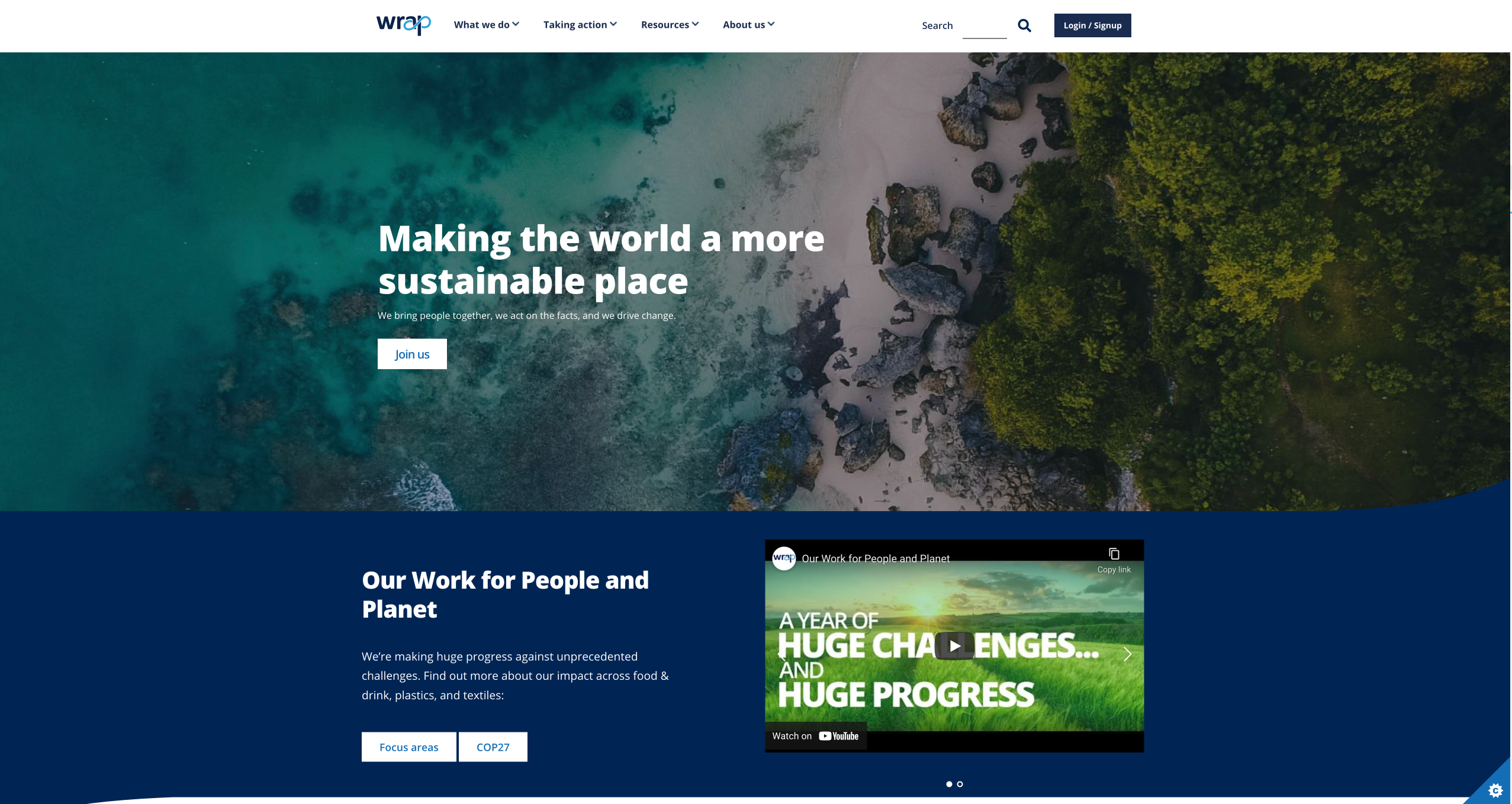 Wrap homepage May 2022