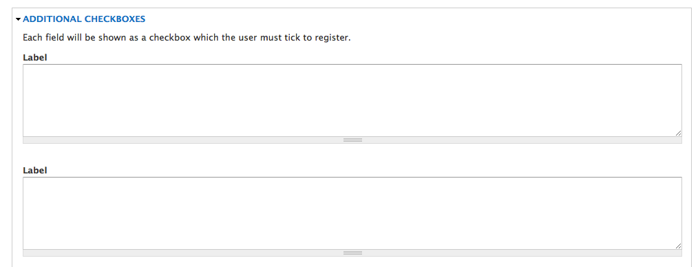 legal module additional checkboxes