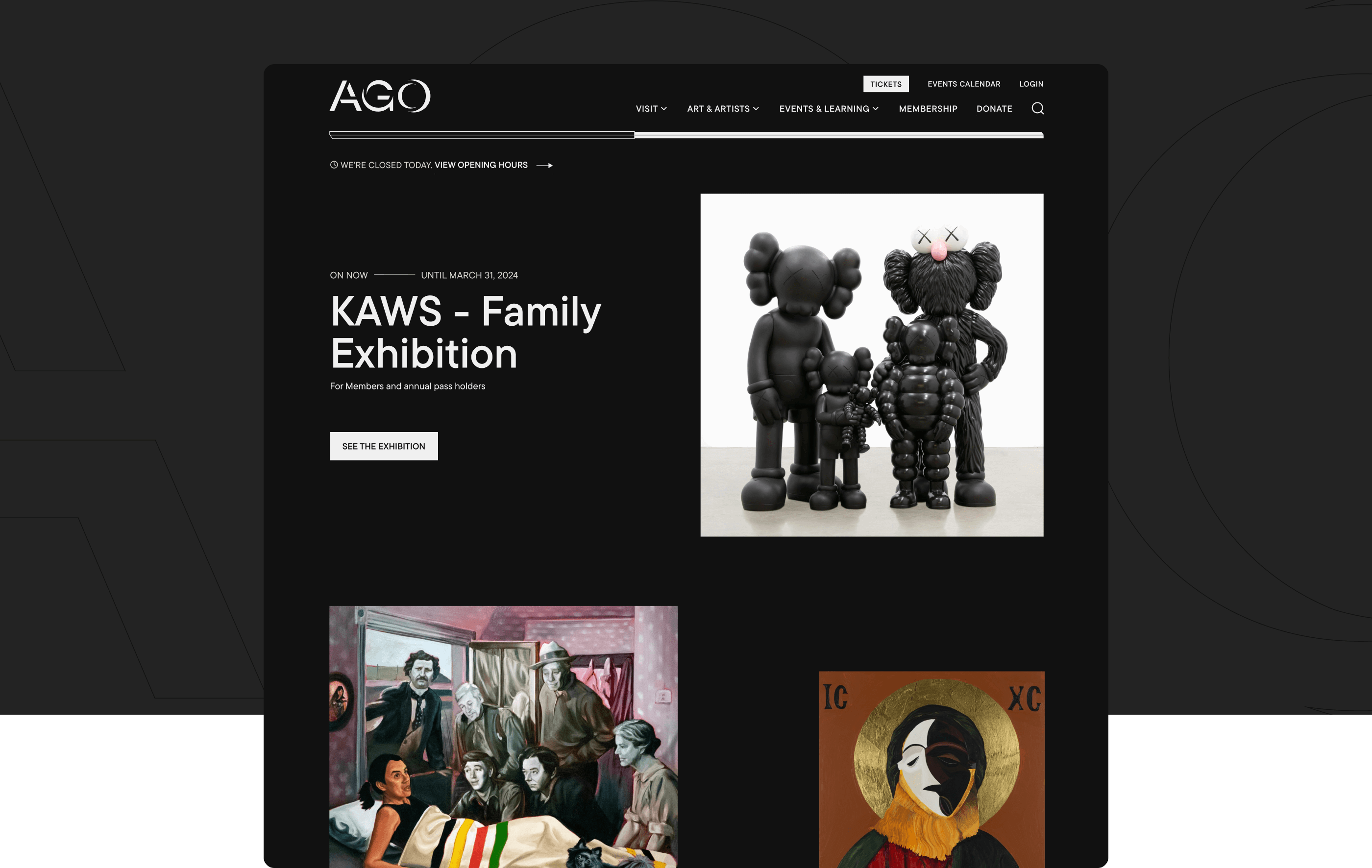 Showcase of the Art Gallery of Ontario front page