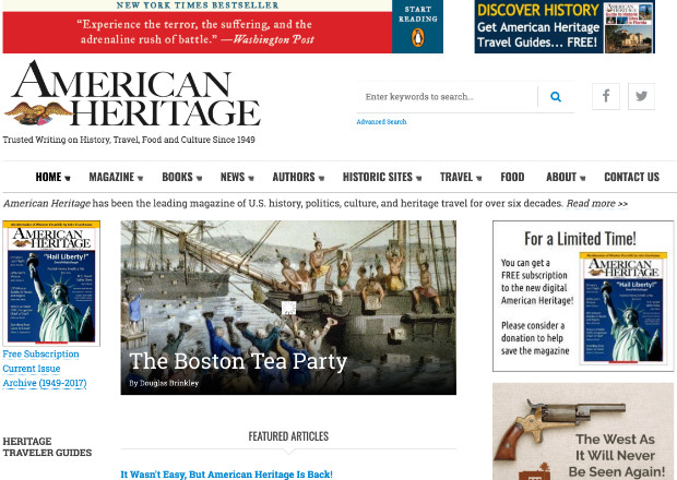 American Heritage Magazine Digital Publication relaunched on Drupal 8