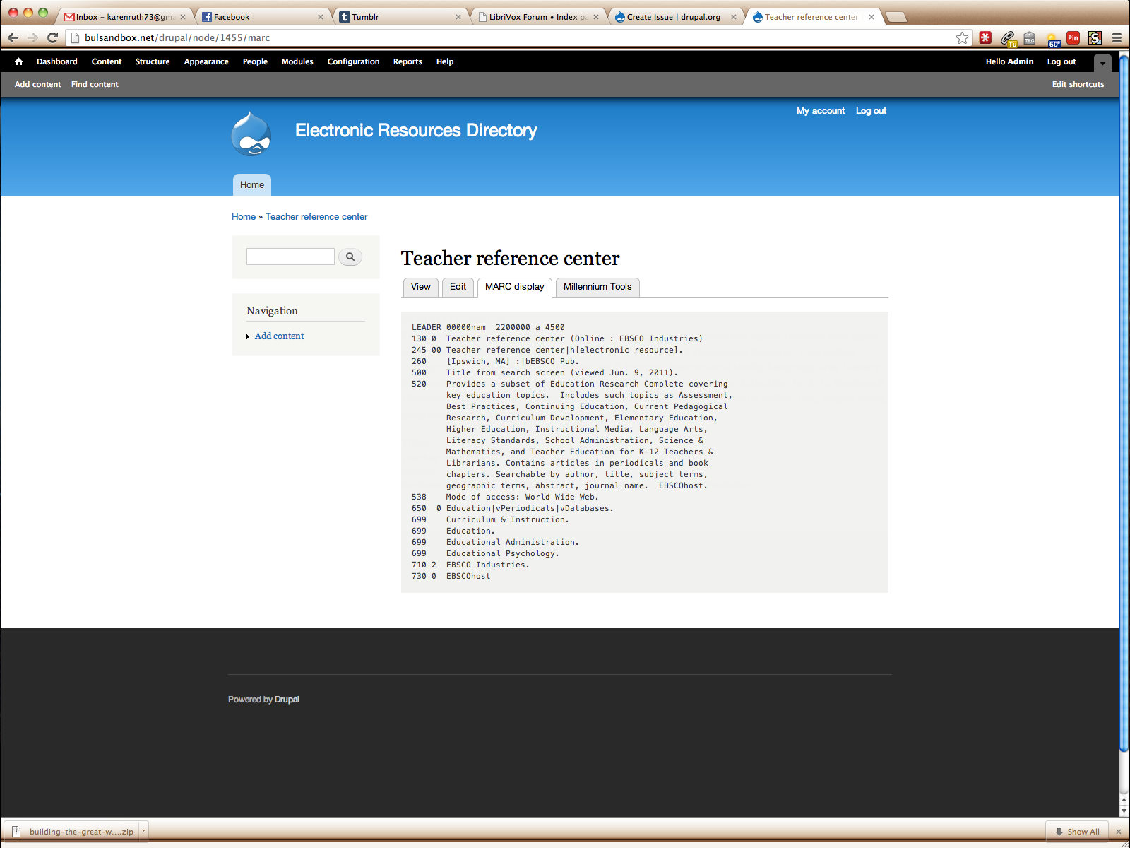 Import from Sierra brings incomplete MARC record [#1934514] | Drupal.org