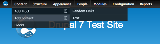 BEAN Admin Menu Screenshot