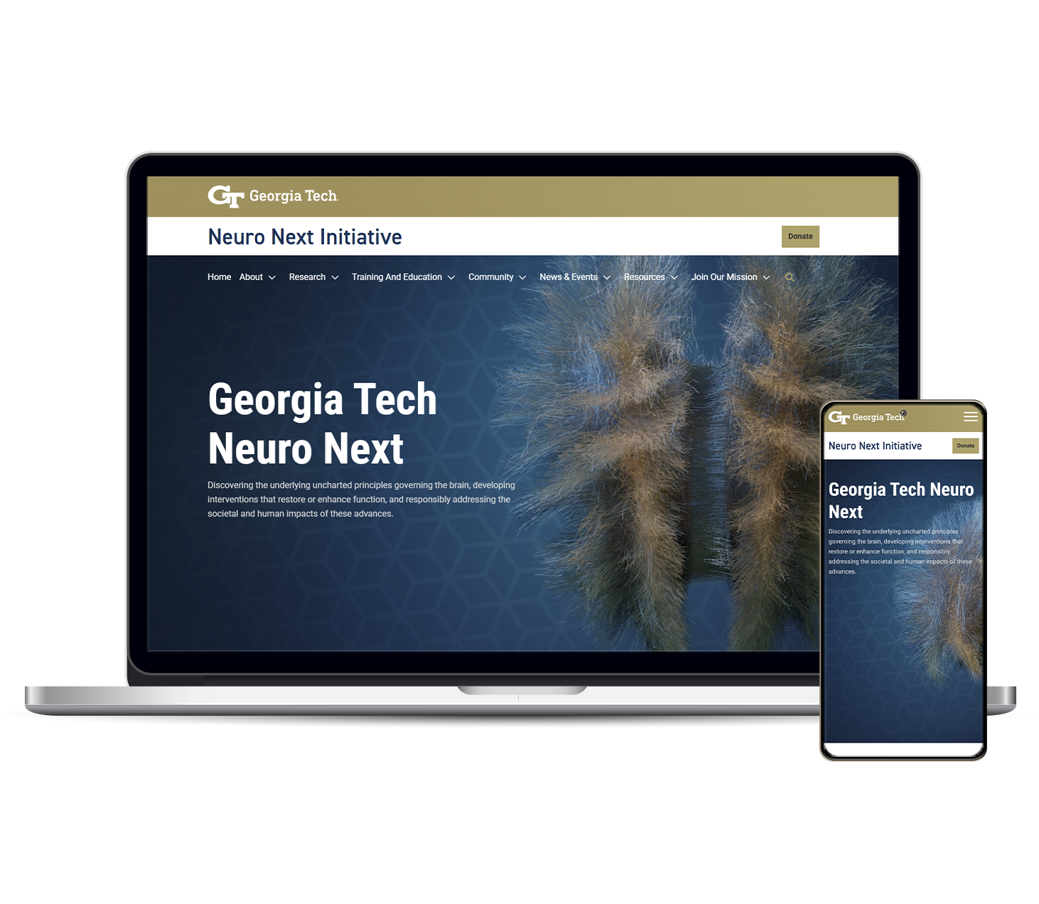 Georgia Tech Neuro Next website screenshot