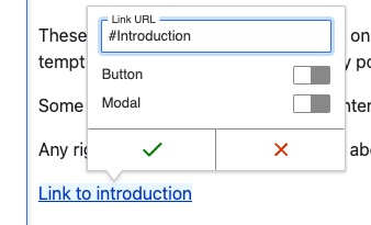 Adding a link to the bookmark