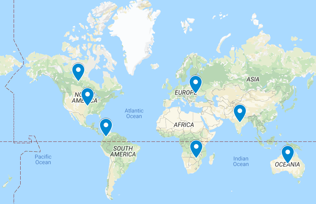 Map of 2018 candidates