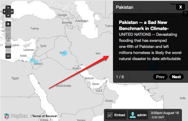 Map overlay on click