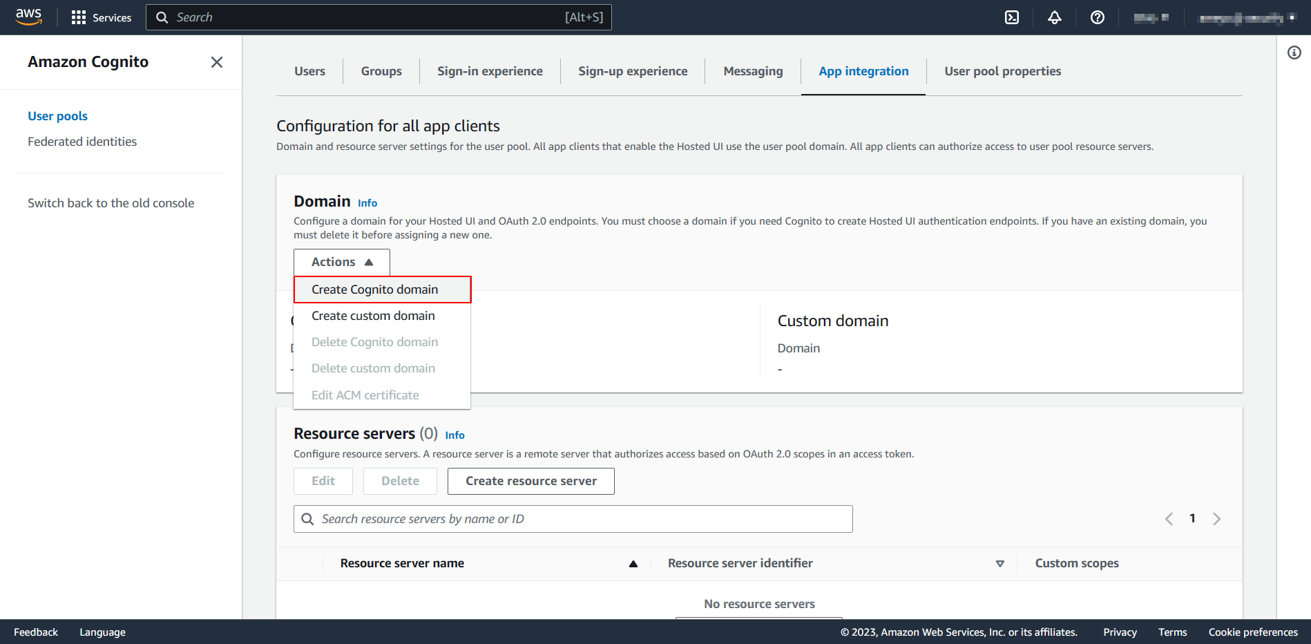 drupal oauth client AWS App client setting